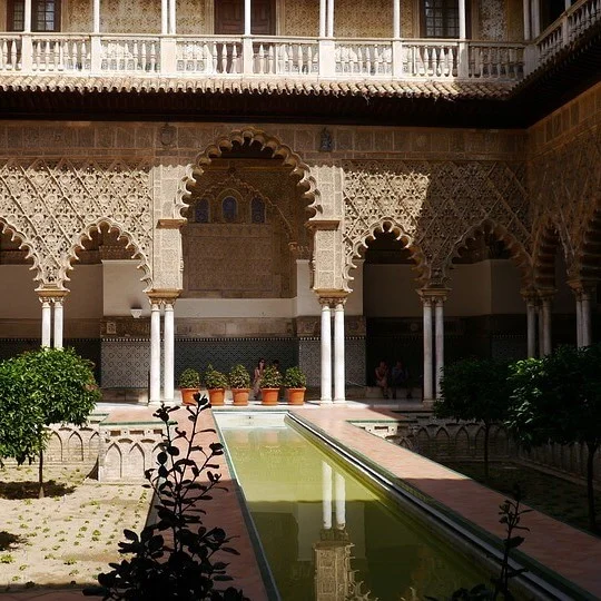 An interior courtyard of the Royal Palace